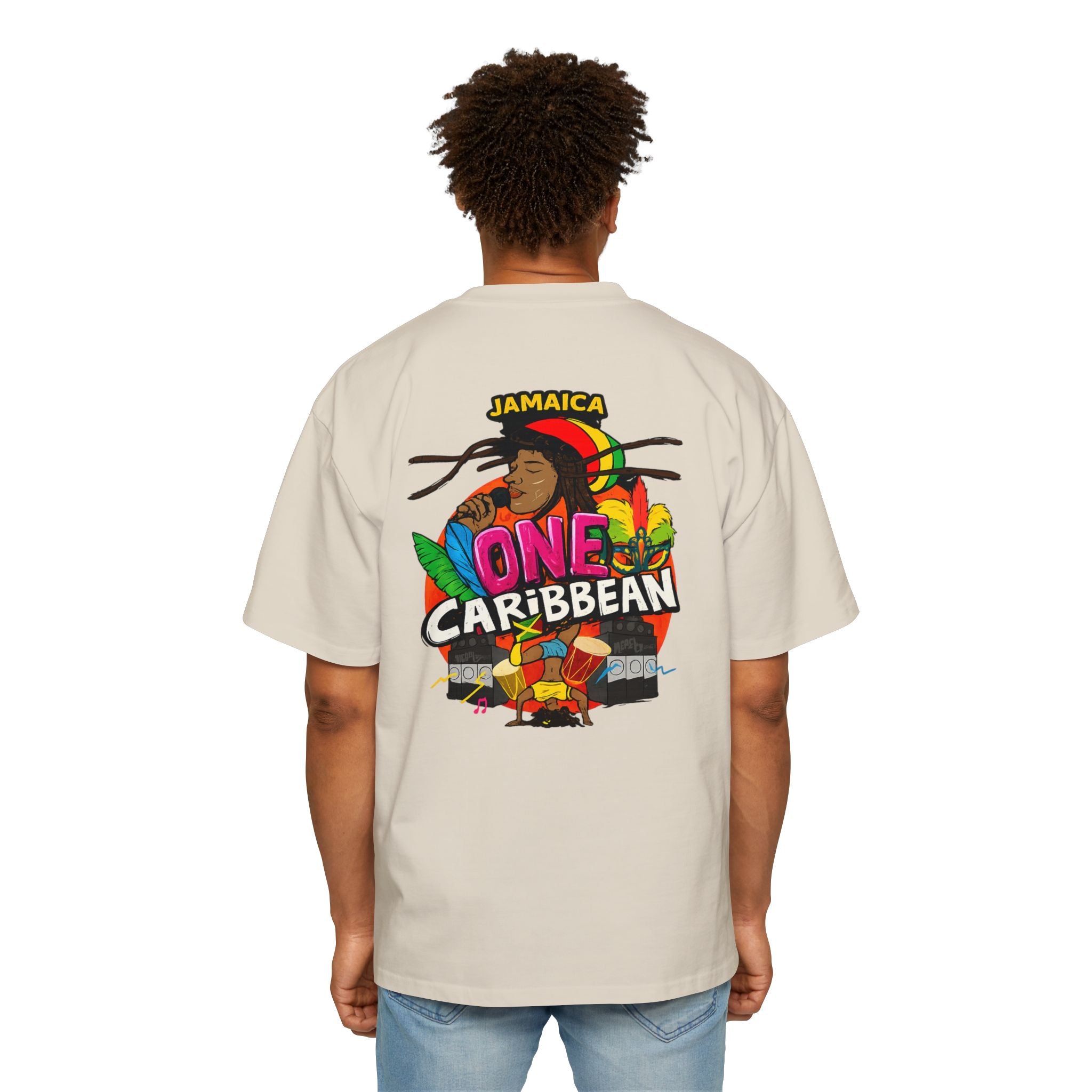 One Caribbean Reggae Vibes Oversized Tee