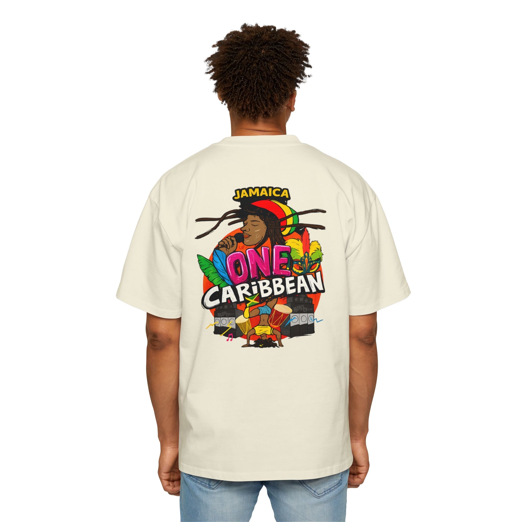 One Caribbean Reggae Vibes Oversized Tee